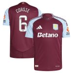 Aston Villa Shirts - aston villa wsl adidas home authentic shirt 2024-25 with corsie 6 printing Collection of Official Fan Gear