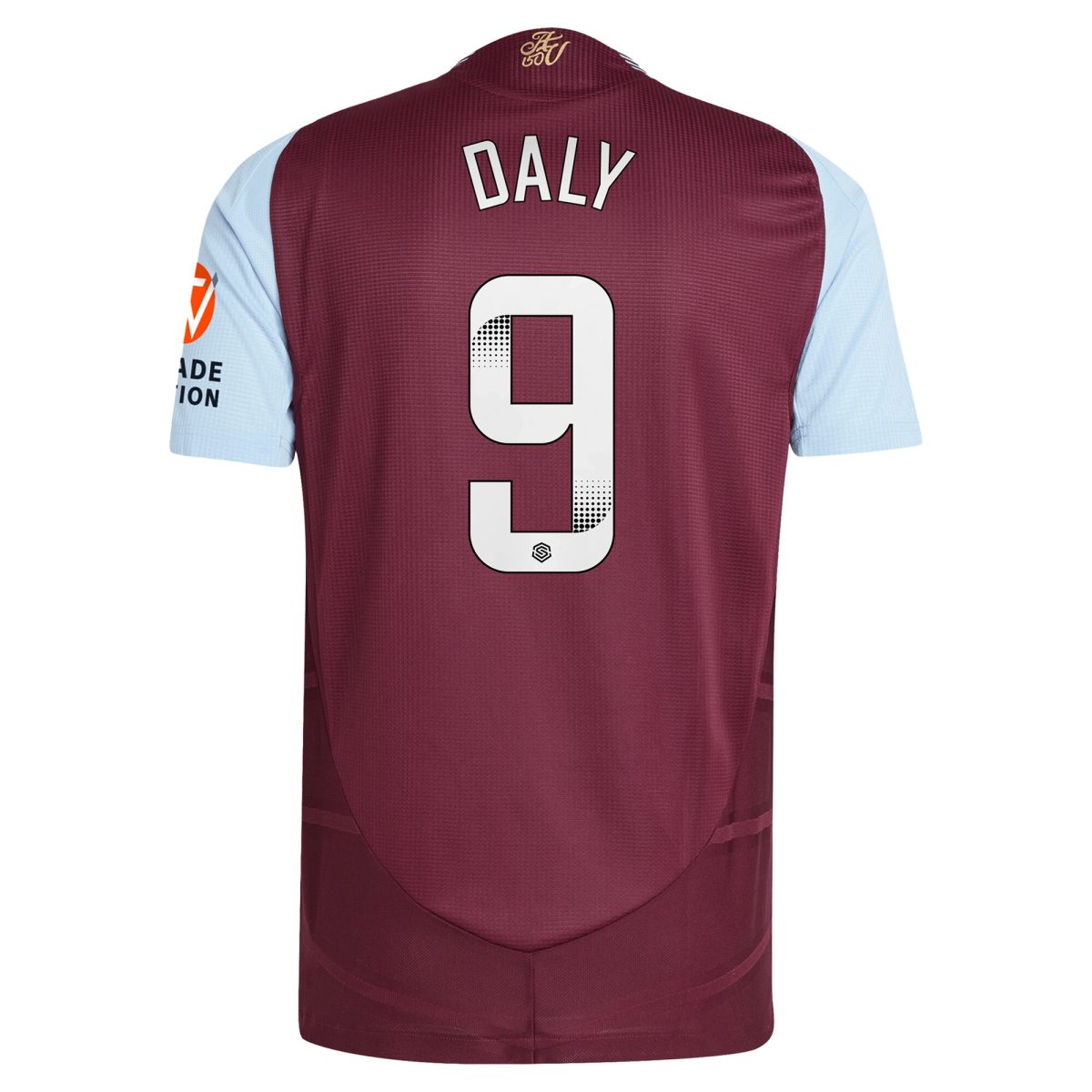 Aston Villa Shirts - aston villa wsl adidas home authentic shirt 2024-25 with daly 9 printing Collection of Official Fan Gear