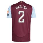 Aston Villa Shirts - aston villa wsl adidas home authentic shirt 2024-25 with mayling 2 printing Collection of Official Fan Gear