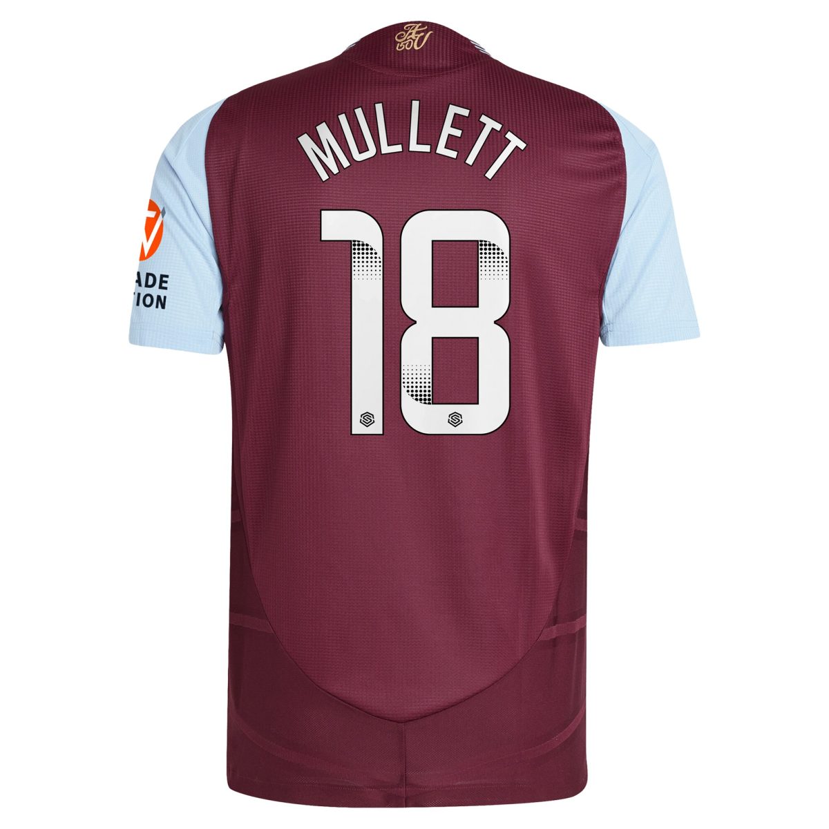 Aston Villa Shirts - aston villa wsl adidas home authentic shirt 2024-25 with mullett 18 printing Collection of Official Fan Gear