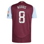 Aston Villa Shirts - aston villa wsl adidas home authentic shirt 2024-25 with nobbs 8 printing Collection of Official Fan Gear