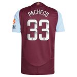 Aston Villa Shirts - aston villa wsl adidas home authentic shirt 2024-25 with pacheco 33 printing Collection of Official Fan Gear