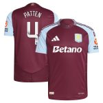 Aston Villa Shirts - aston villa wsl adidas home authentic shirt 2024-25 with patten 4 printing Collection of Official Fan Gear