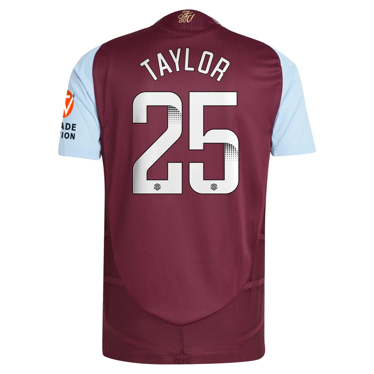 Aston Villa Shirts - aston villa wsl adidas home authentic shirt 2024-25 with taylor 25 printing Collection of Official Fan Gear