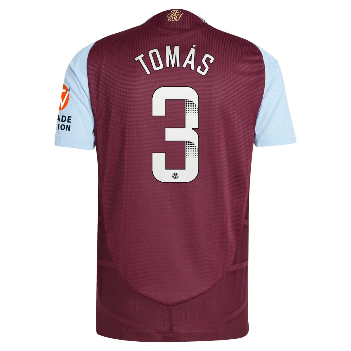 Aston Villa Shirts - aston villa wsl adidas home authentic shirt 2024-25 with tomás 3 printing Collection of Official Fan Gear