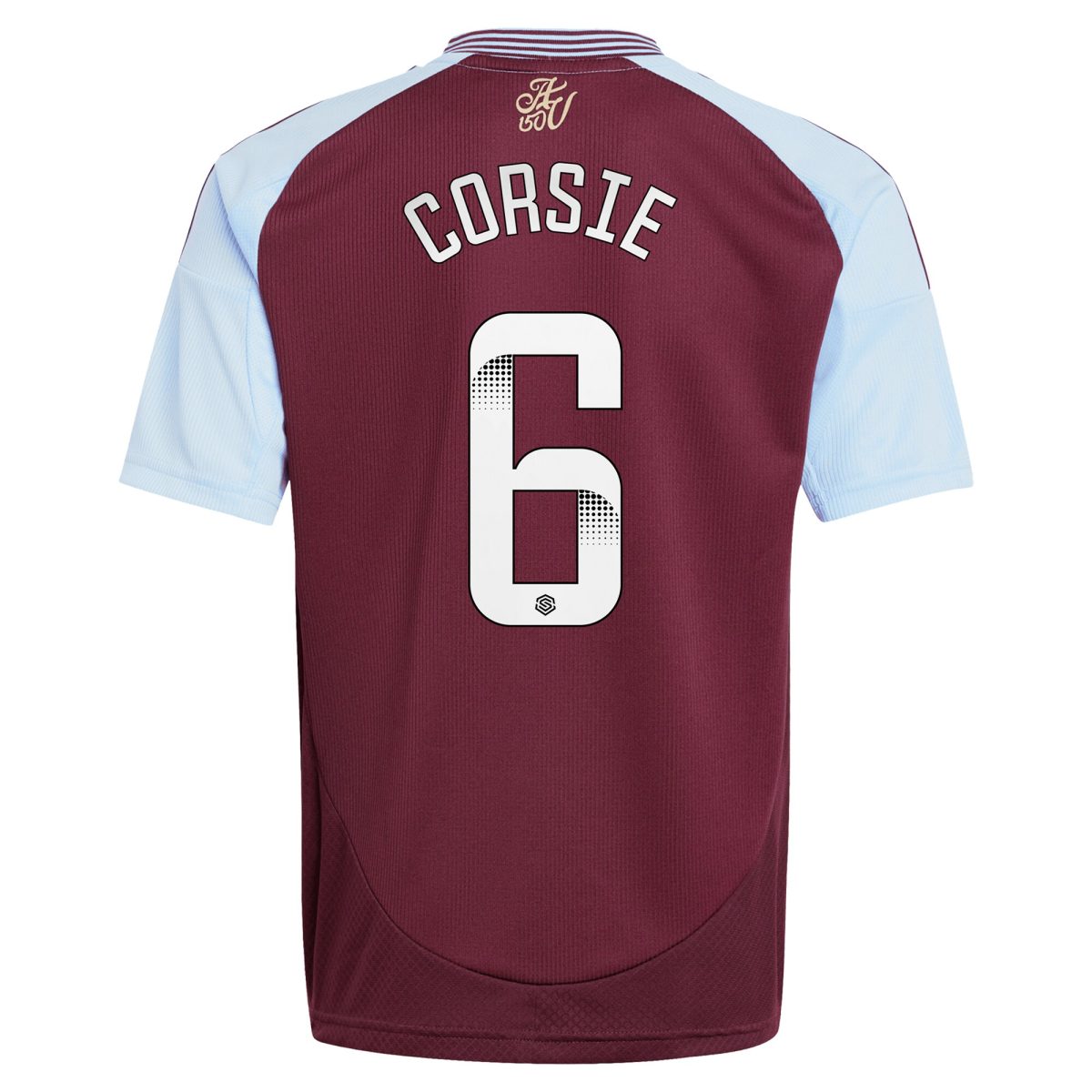 Aston Villa Shirts - aston villa wsl adidas home shirt 2024-25 – kids with corsie 6 printing Collection of Official Fan Gear