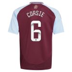 Aston Villa Shirts - aston villa wsl adidas home shirt 2024-25 – kids with corsie 6 printing Collection of Official Fan Gear