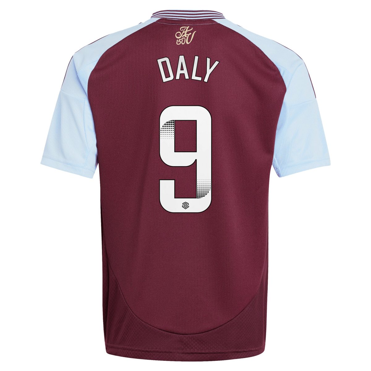 Aston Villa Shirts - aston villa wsl adidas home shirt 2024-25 – kids with daly 9 printing Collection of Official Fan Gear