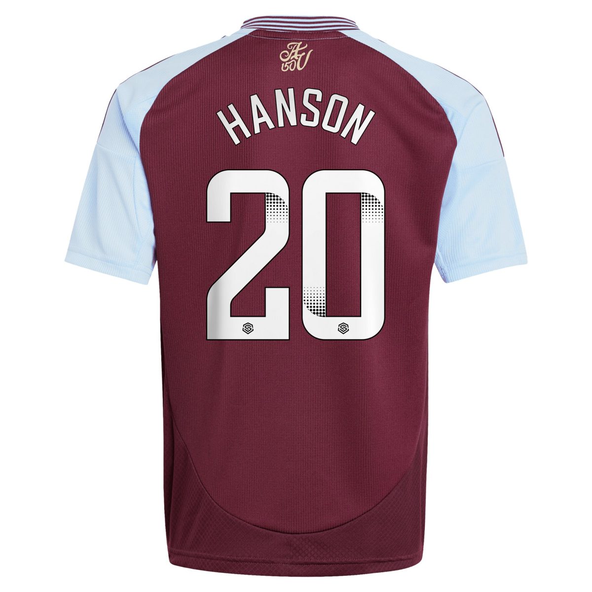 Aston Villa Shirts - aston villa wsl adidas home shirt 2024-25 – kids with hanson 20 printing Collection of Official Fan Gear
