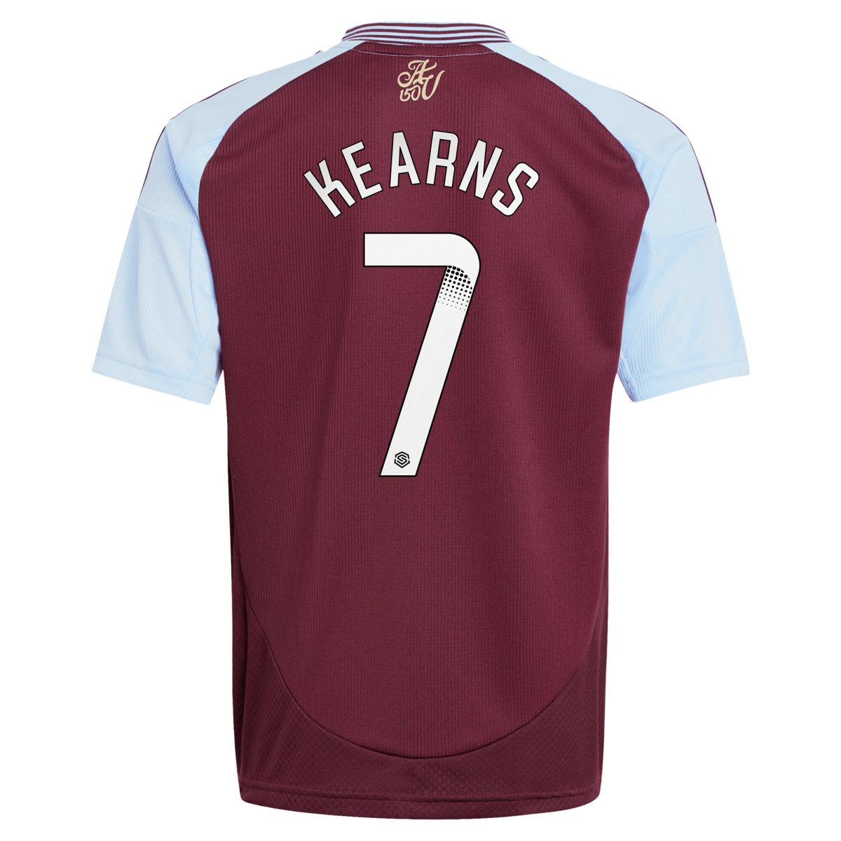 Aston Villa Shirts - aston villa wsl adidas home shirt 2024-25 – kids with kearns 7 printing Collection of Official Fan Gear