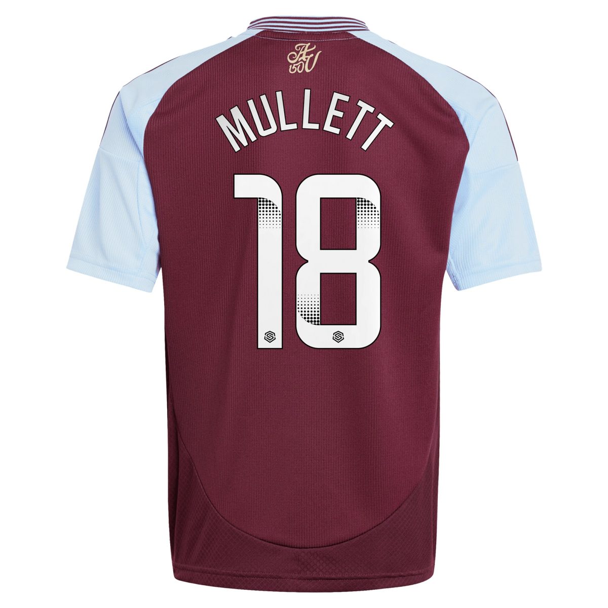 Aston Villa Shirts - aston villa wsl adidas home shirt 2024-25 – kids with mullett 18 printing Collection of Official Fan Gear