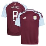 Aston Villa Shirts - aston villa wsl adidas home shirt 2024-25 – kids with nobbs 8 printing Collection of Official Fan Gear