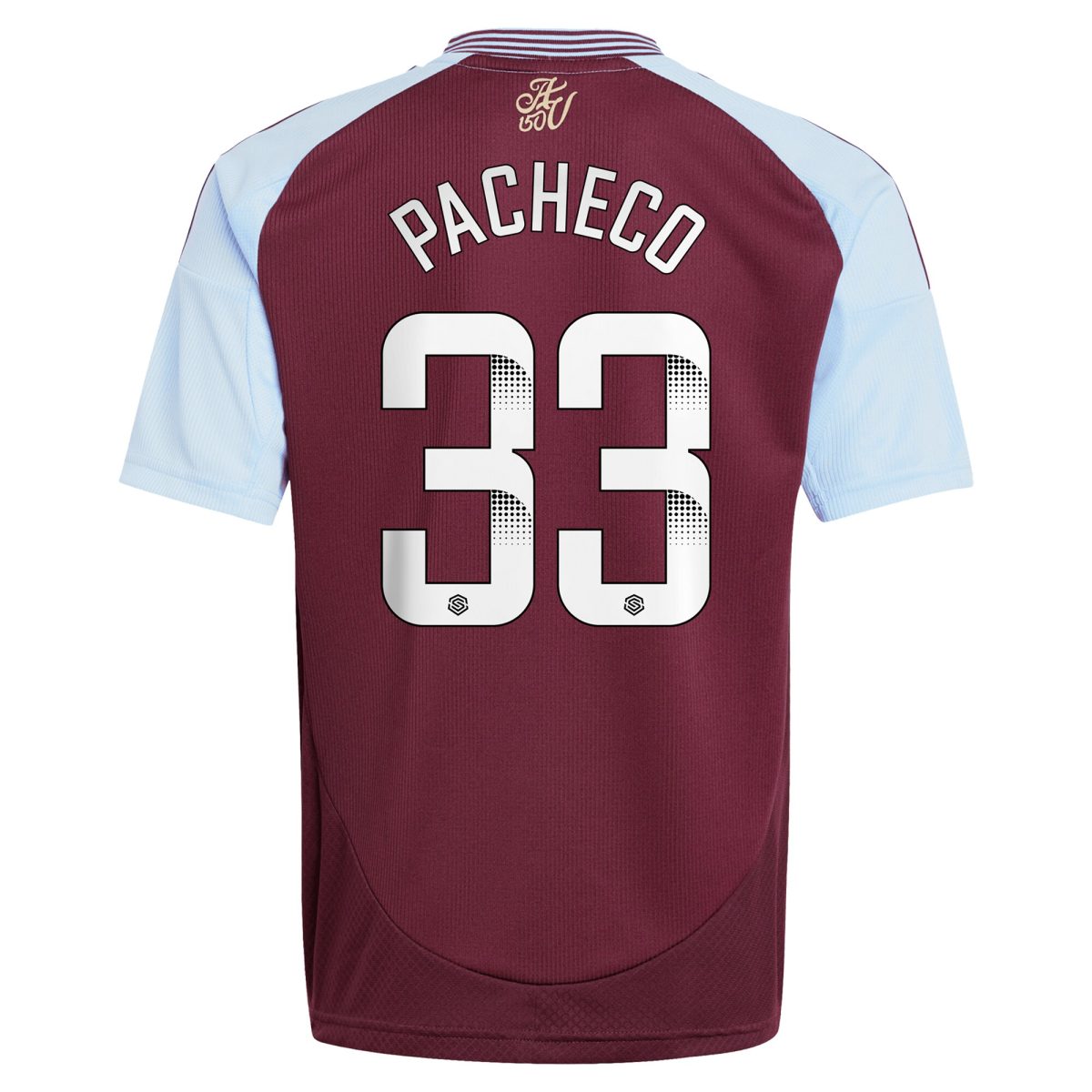 Aston Villa Shirts - aston villa wsl adidas home shirt 2024-25 – kids with pacheco 33 printing Collection of Official Fan Gear