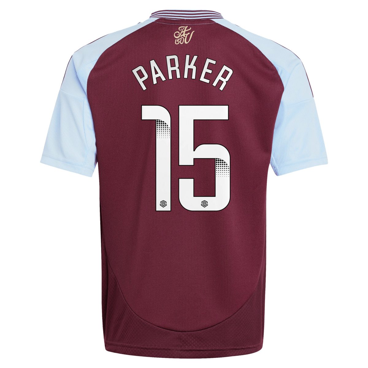 Aston Villa Shirts - aston villa wsl adidas home shirt 2024-25 – kids with parker 15 printing Collection of Official Fan Gear