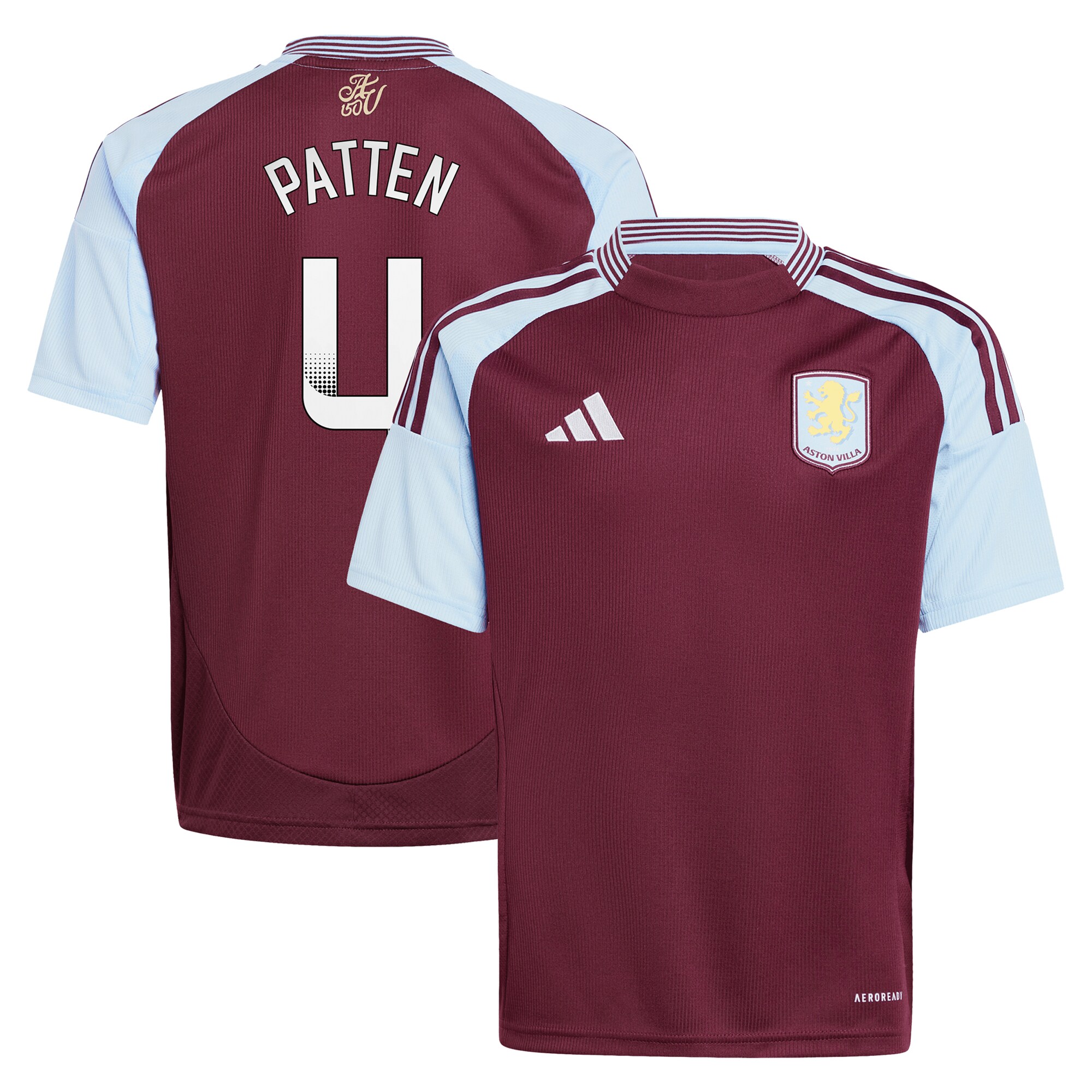 Aston Villa Shirts - aston villa wsl adidas home shirt 2024-25 – kids with patten 4 printing Collection of Official Fan Gear