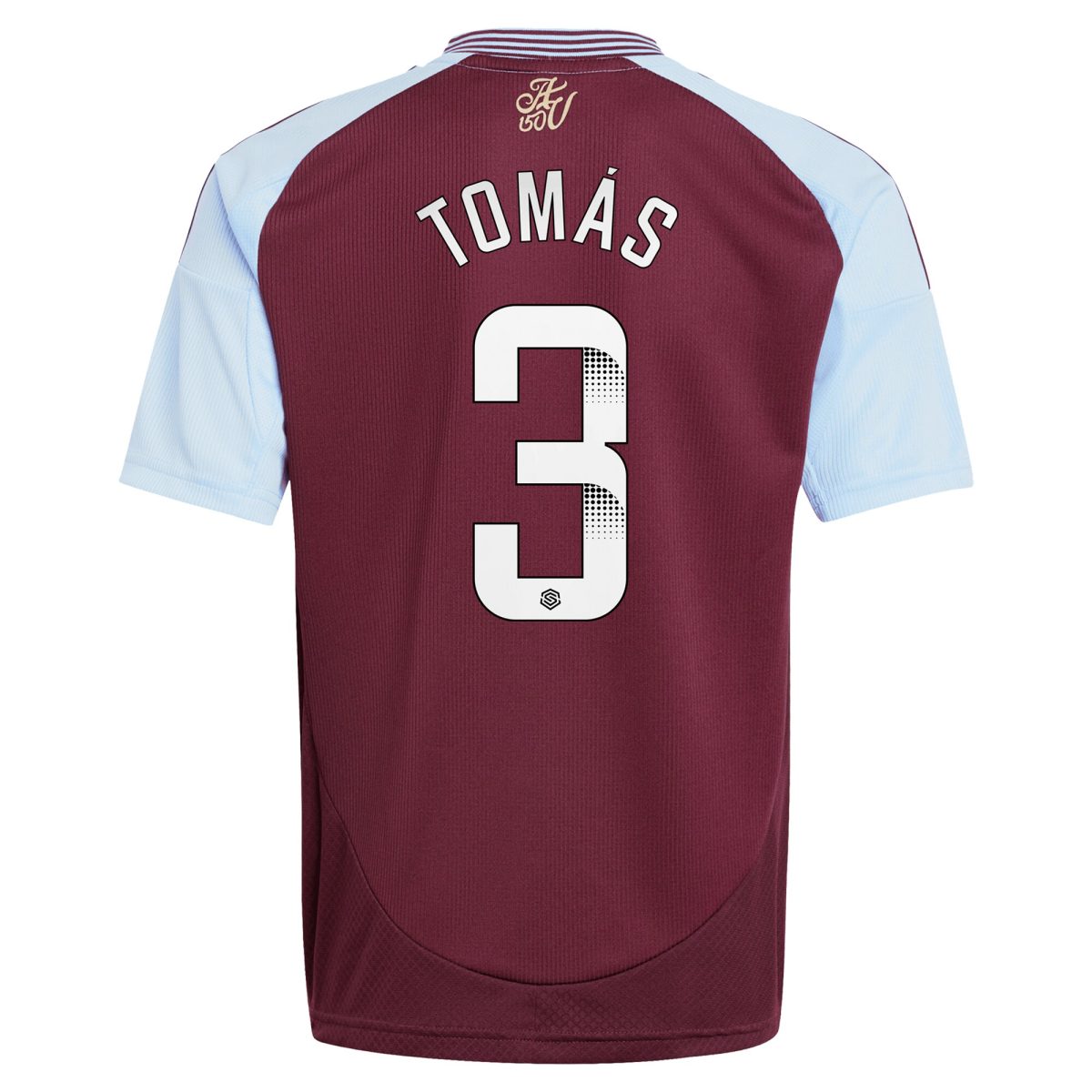 Aston Villa Shirts - aston villa wsl adidas home shirt 2024-25 – kids with tomás 3 printing Collection of Official Fan Gear