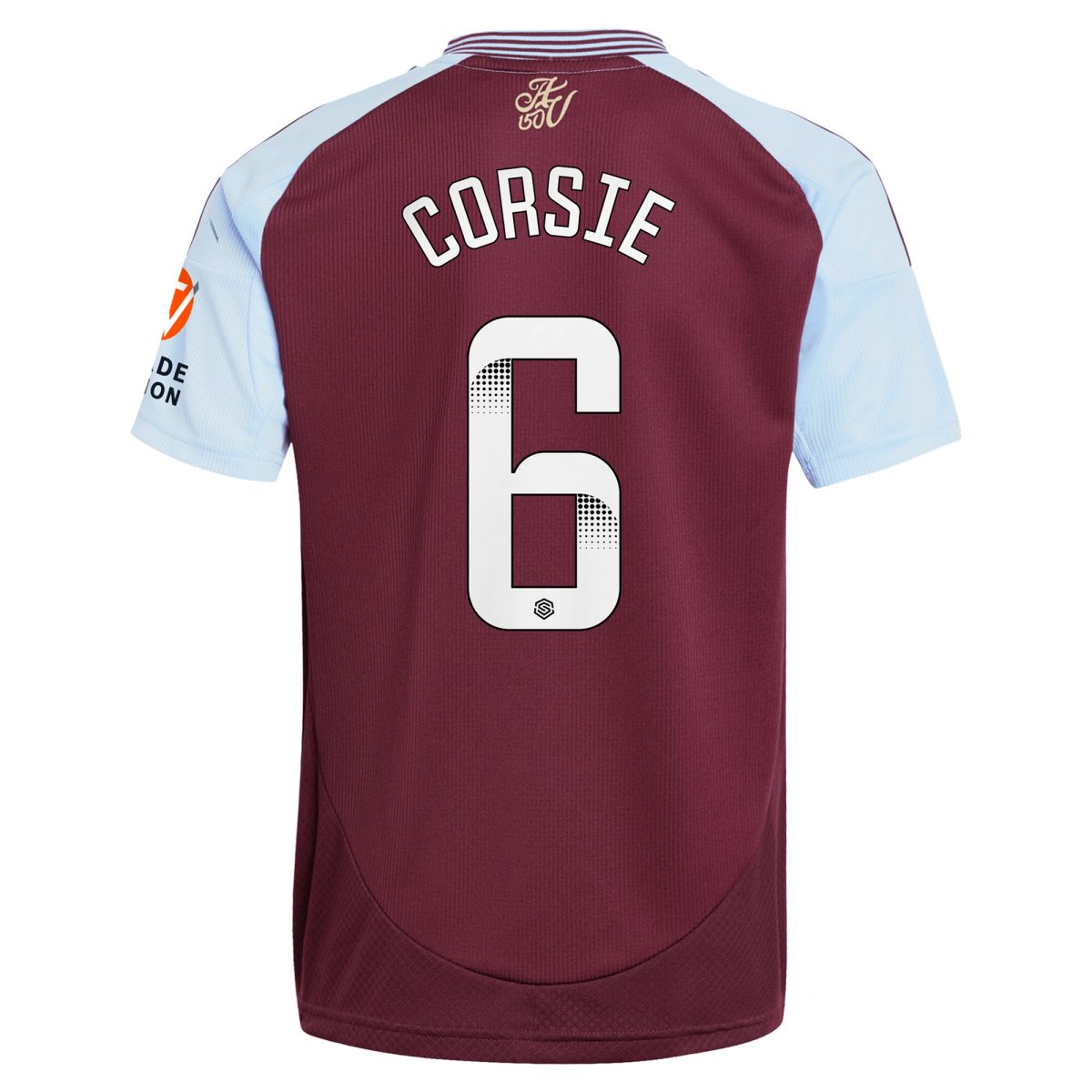 Aston Villa Shirts - aston villa wsl adidas home shirt 2024-25 with corsie 6 printing Collection of Official Fan Gear