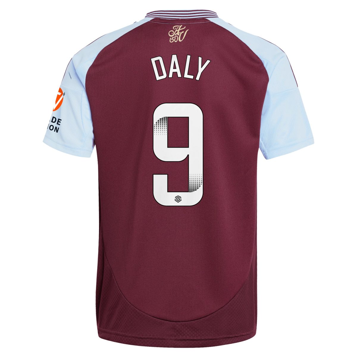 Aston Villa Shirts - aston villa wsl adidas home shirt 2024-25 with daly 9 printing Collection of Official Fan Gear
