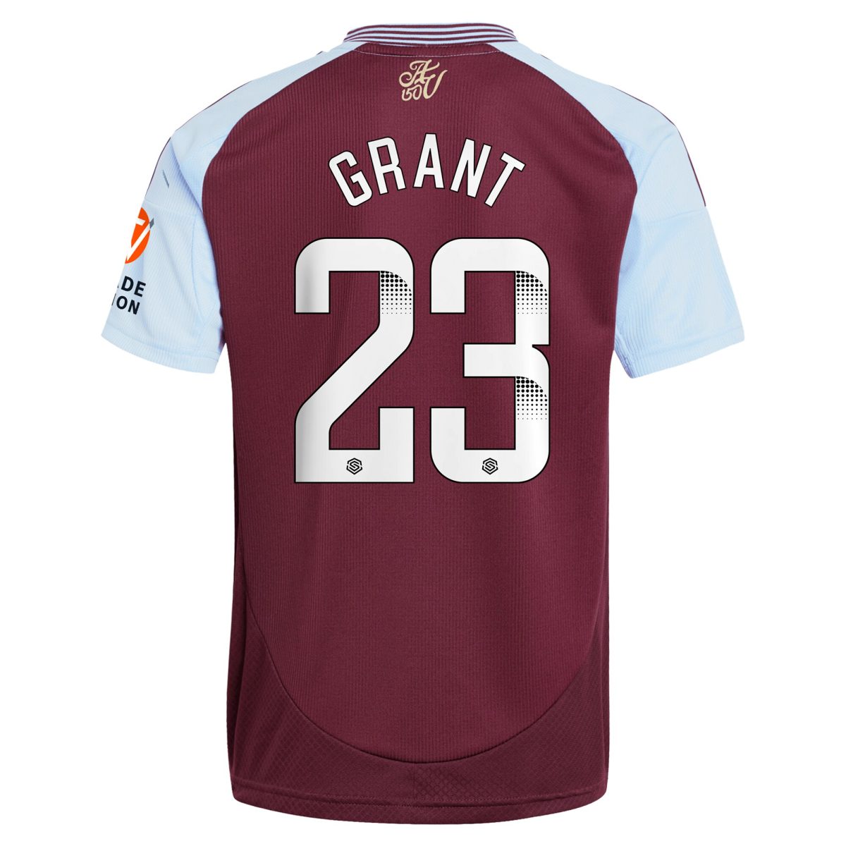 Aston Villa Shirts - aston villa wsl adidas home shirt 2024-25 with grant 23 printing Collection of Official Fan Gear