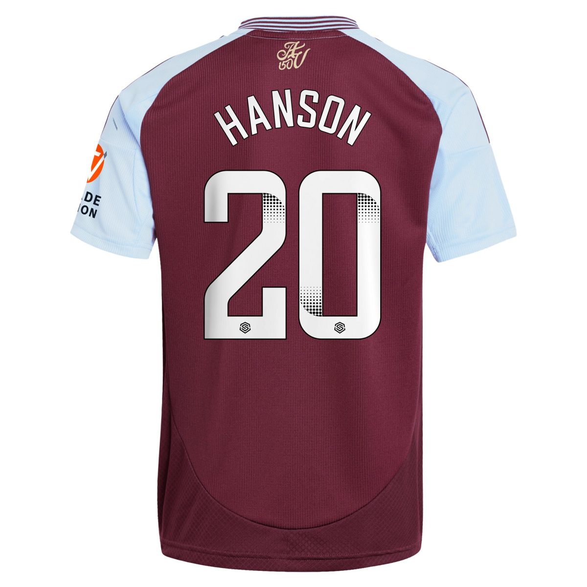 Aston Villa Shirts - aston villa wsl adidas home shirt 2024-25 with hanson 20 printing Collection of Official Fan Gear