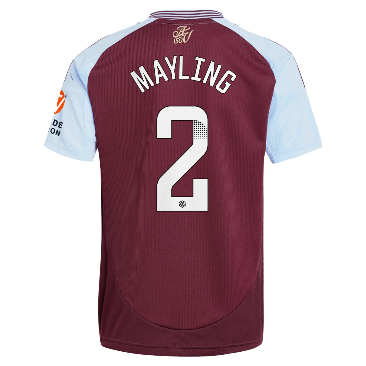 Aston Villa Shirts - aston villa wsl adidas home shirt 2024-25 with mayling 2 printing Collection of Official Fan Gear