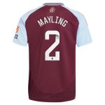 Aston Villa Shirts - aston villa wsl adidas home shirt 2024-25 with mayling 2 printing Collection of Official Fan Gear