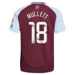 Aston Villa Shirts - aston villa wsl adidas home shirt 2024-25 with mullett 18 printing Collection of Official Fan Gear