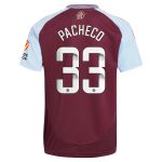Aston Villa Shirts - aston villa wsl adidas home shirt 2024-25 with pacheco 33 printing Collection of Official Fan Gear