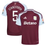 Aston Villa Shirts - aston villa wsl adidas home shirt 2024-25 with staniforth 5 printing Collection of Official Fan Gear