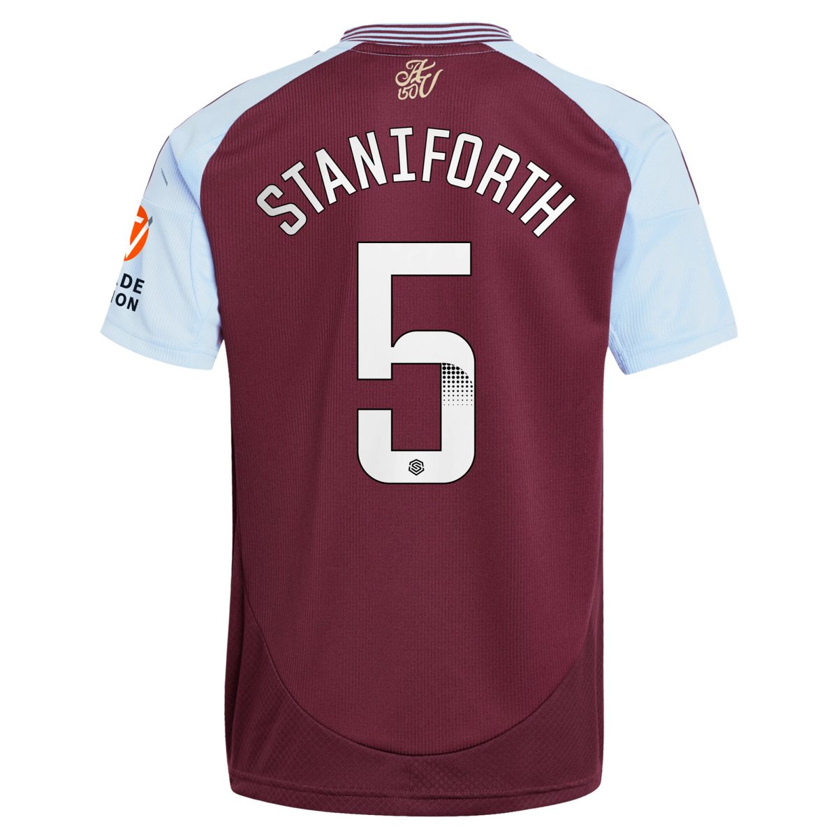 Aston Villa Shirts - aston villa wsl adidas home shirt 2024-25 with staniforth 5 printing Collection of Official Fan Gear