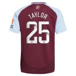 Aston Villa Shirts - aston villa wsl adidas home shirt 2024-25 with taylor 25 printing Collection of Official Fan Gear