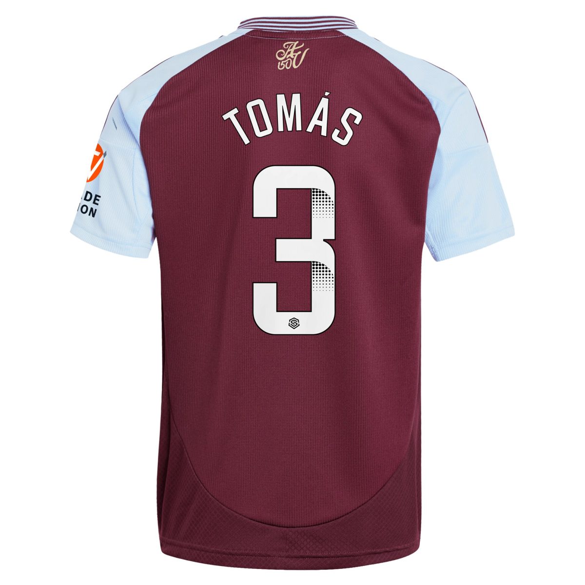 Aston Villa Shirts - aston villa wsl adidas home shirt 2024-25 with tomás 3 printing Collection of Official Fan Gear