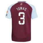 Aston Villa Shirts - aston villa wsl adidas home shirt 2024-25 with tomás 3 printing Collection of Official Fan Gear