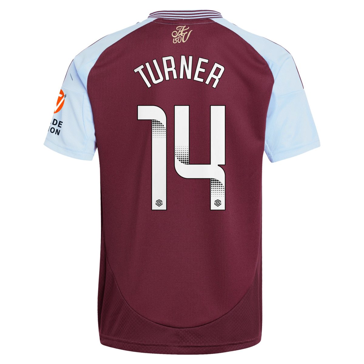Aston Villa Shirts - aston villa wsl adidas home shirt 2024-25 with turner 14 printing Collection of Official Fan Gear