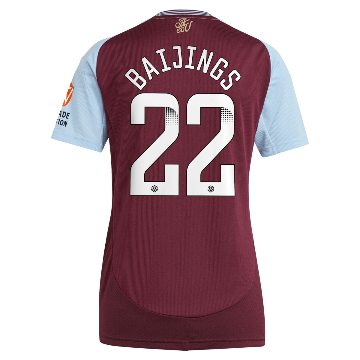 Aston Villa Shirts - aston villa wsl adidas home shirt 2024-25 – womens with baijings 22 printing Collection of Official Fan Gear
