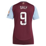Aston Villa Shirts - aston villa wsl adidas home shirt 2024-25 – womens with daly 9 printing Collection of Official Fan Gear