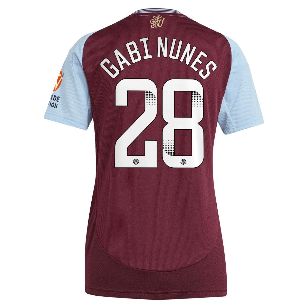 Aston Villa Shirts - aston villa wsl adidas home shirt 2024-25 – womens with gabi nunes 28 printing Collection of Official Fan Gear