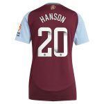 Aston Villa Shirts - aston villa wsl adidas home shirt 2024-25 – womens with hanson 20 printing Collection of Official Fan Gear