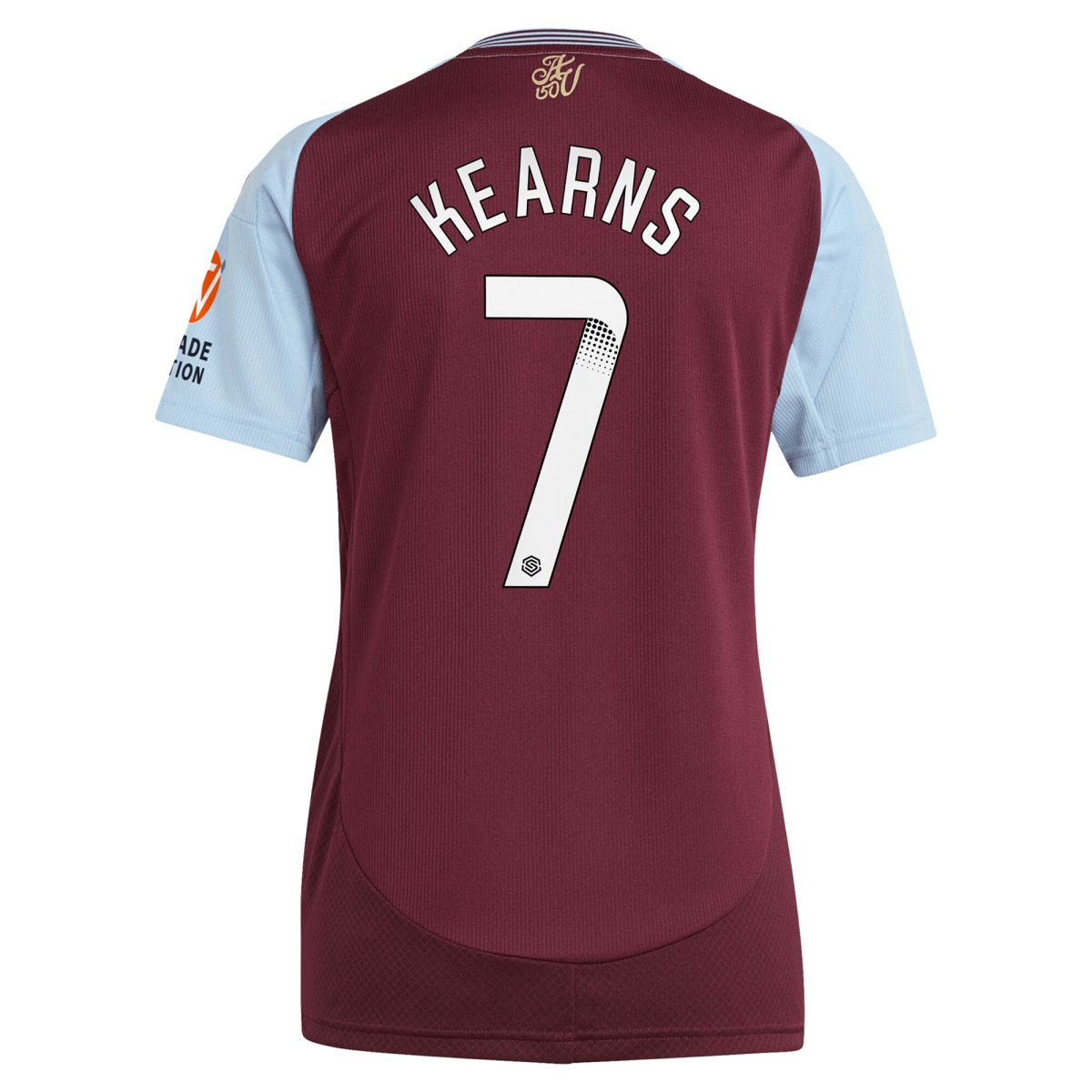 Aston Villa Shirts - aston villa wsl adidas home shirt 2024-25 – womens with kearns 7 printing Collection of Official Fan Gear
