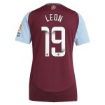 Aston Villa Shirts - aston villa wsl adidas home shirt 2024-25 – womens with leon 19 printing Collection of Official Fan Gear