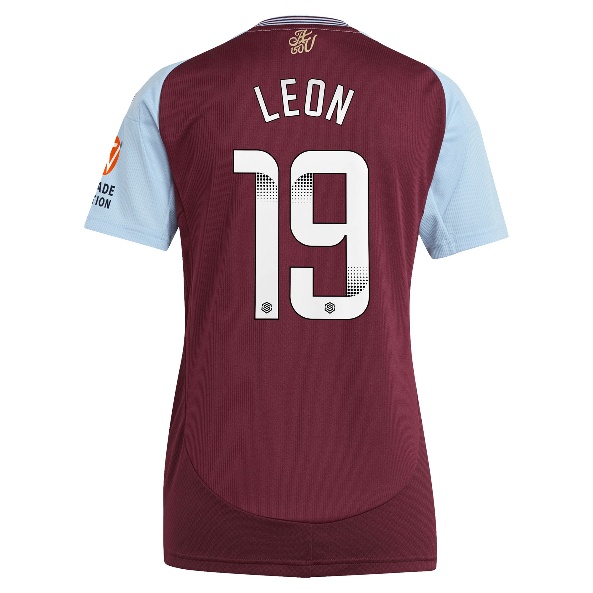 Aston Villa Shirts - aston villa wsl adidas home shirt 2024-25 – womens with leon 19 printing Collection of Official Fan Gear