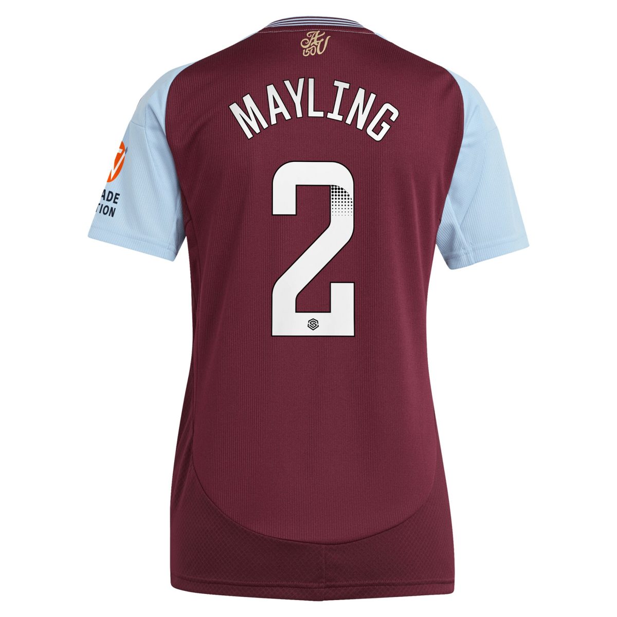 Aston Villa Shirts - aston villa wsl adidas home shirt 2024-25 – womens with mayling 2 printing Collection of Official Fan Gear