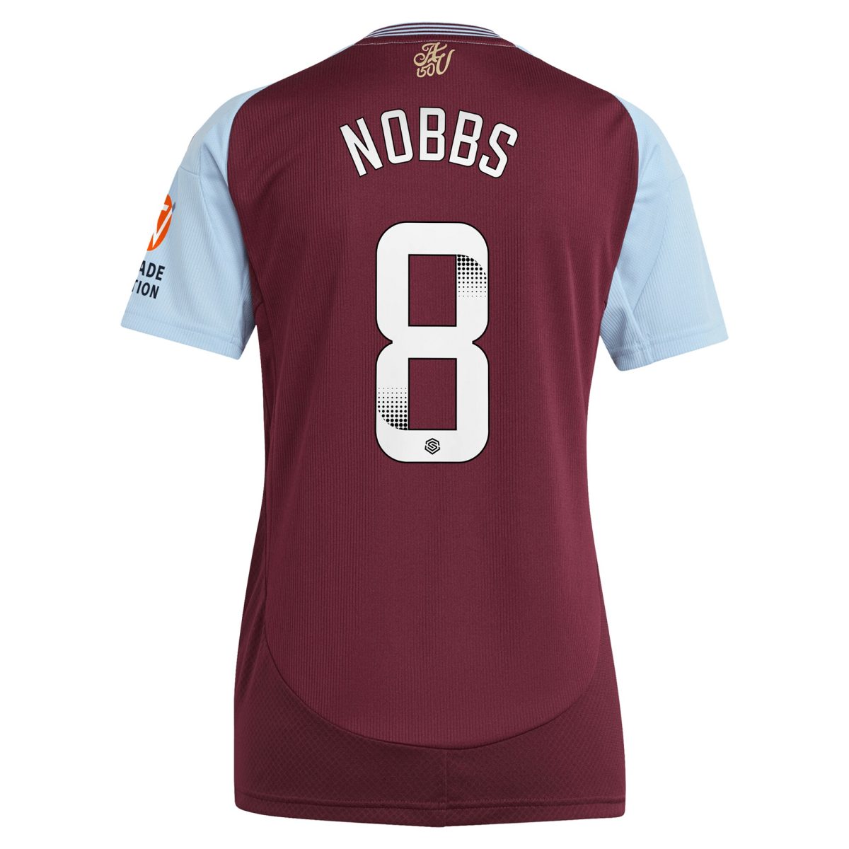 Aston Villa Shirts - aston villa wsl adidas home shirt 2024-25 – womens with nobbs 8 printing Collection of Official Fan Gear