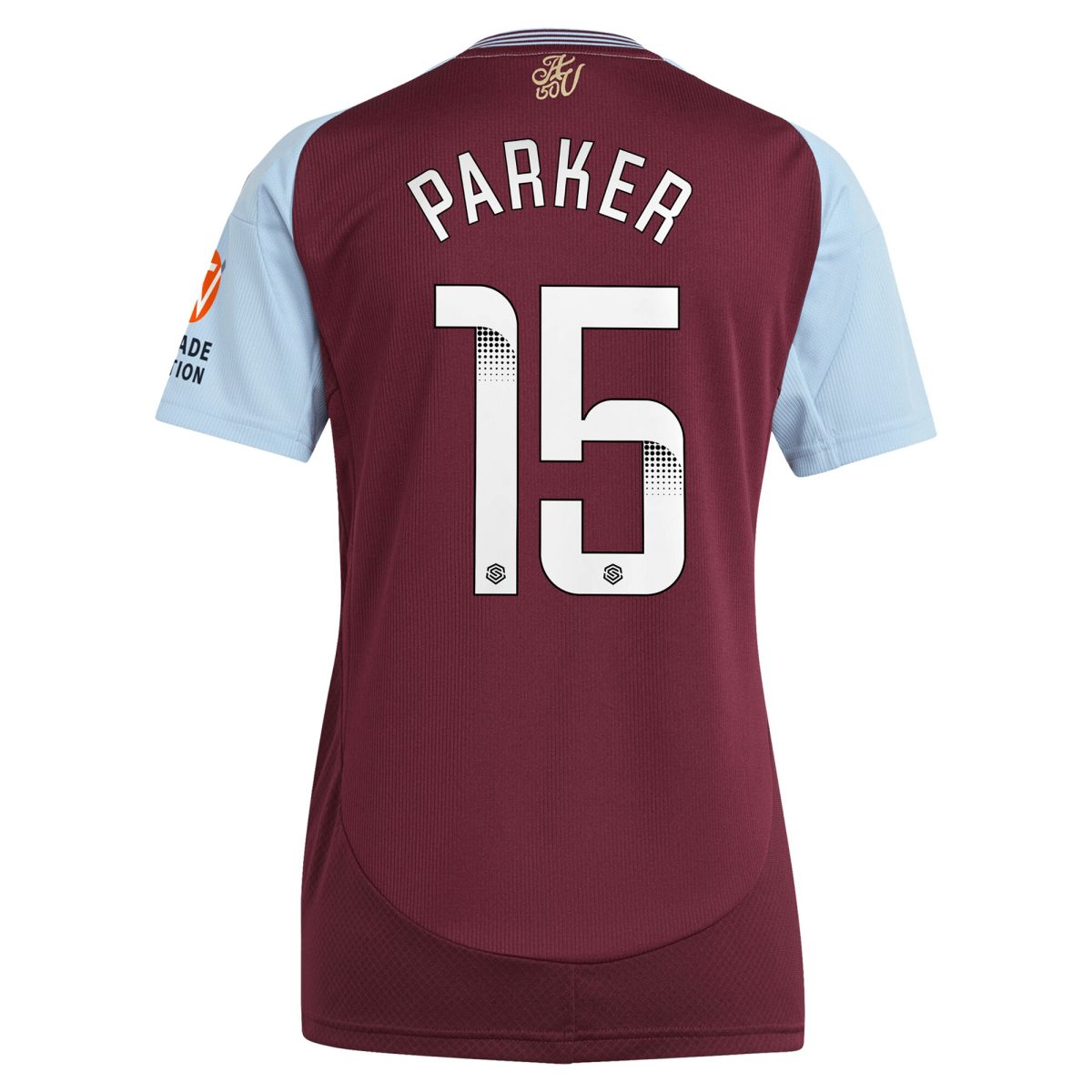 Aston Villa Shirts - aston villa wsl adidas home shirt 2024-25 – womens with parker 15 printing Collection of Official Fan Gear