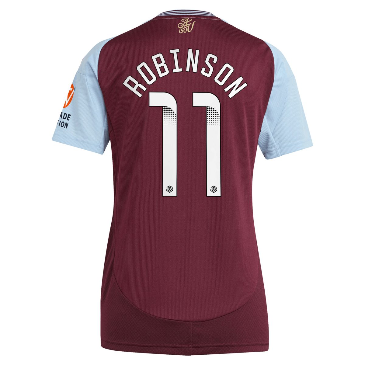 Aston Villa Shirts - aston villa wsl adidas home shirt 2024-25 – womens with robinson 11 printing Collection of Official Fan Gear
