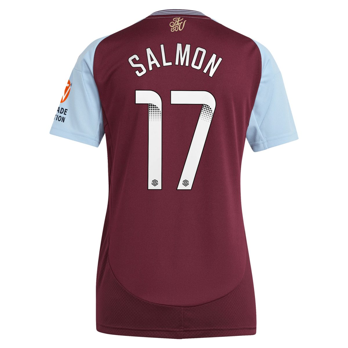 Aston Villa Shirts - aston villa wsl adidas home shirt 2024-25 – womens with salmon 17 printing Collection of Official Fan Gear