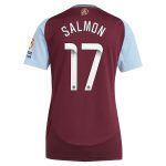 Aston Villa Shirts - aston villa wsl adidas home shirt 2024-25 – womens with salmon 17 printing Collection of Official Fan Gear