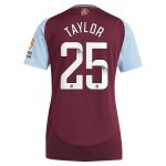 Aston Villa Shirts - aston villa wsl adidas home shirt 2024-25 – womens with taylor 25 printing Collection of Official Fan Gear