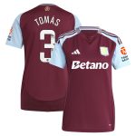 Aston Villa Shirts - aston villa wsl adidas home shirt 2024-25 – womens with tomás 3 printing Collection of Official Fan Gear