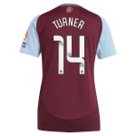 Aston Villa Shirts - aston villa wsl adidas home shirt 2024-25 – womens with turner 14 printing Collection of Official Fan Gear